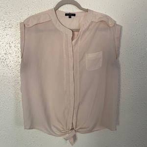 VELVET HEART | top | blouse | tie front | button up | large |